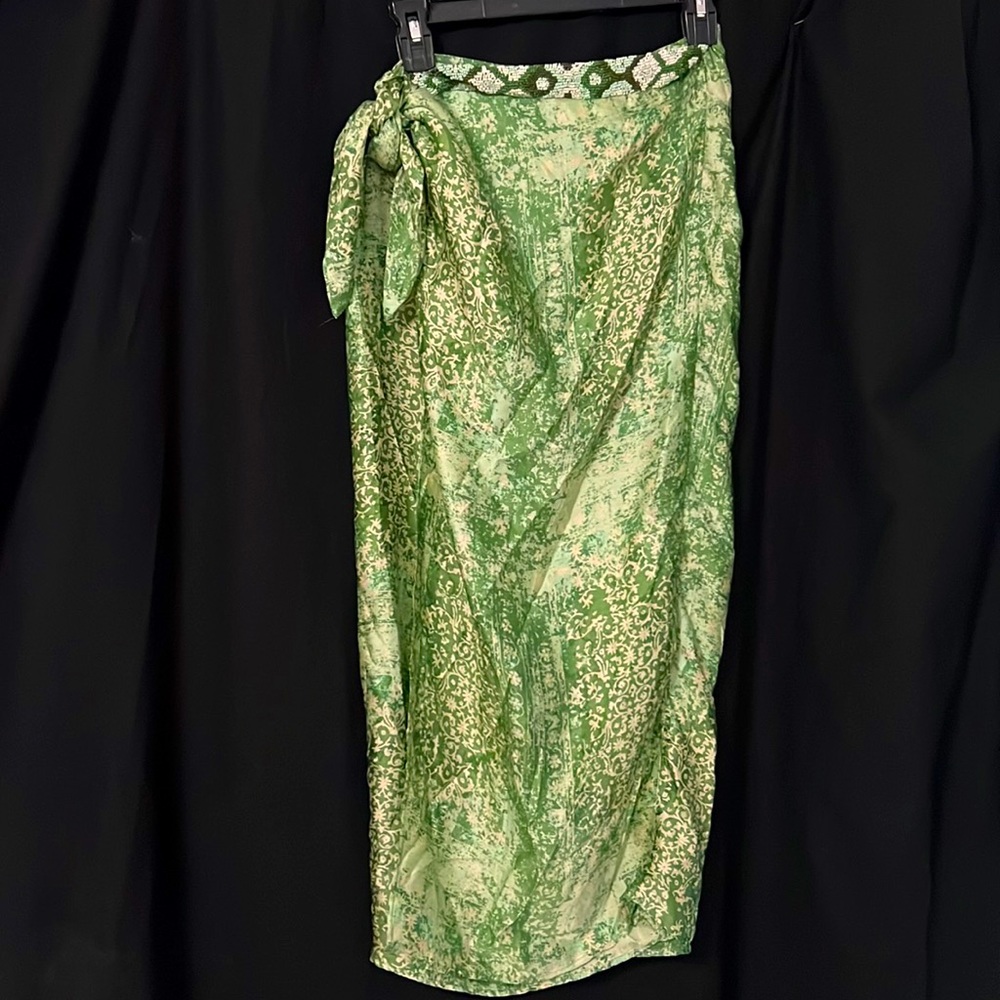 Zara satin effect knotted skirt